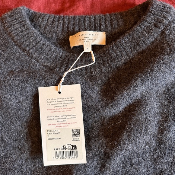 Sezane Charcoal Amiel Sweater - Picture 2 of 4